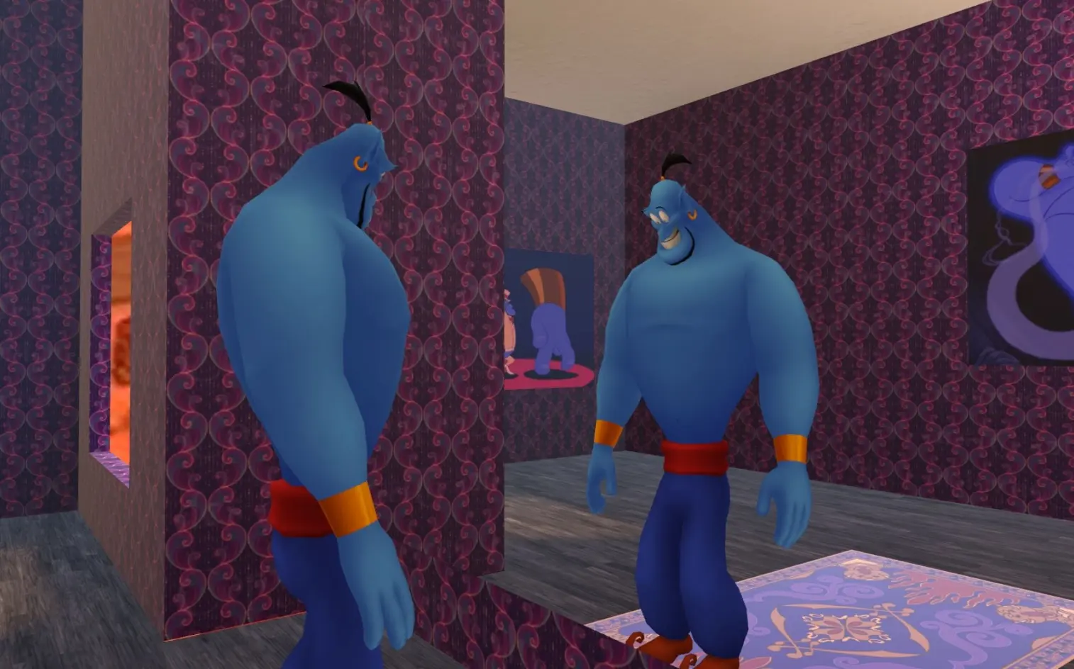 צילום מסך מתוך פרויקט המציאות המדומה The Dressing Room